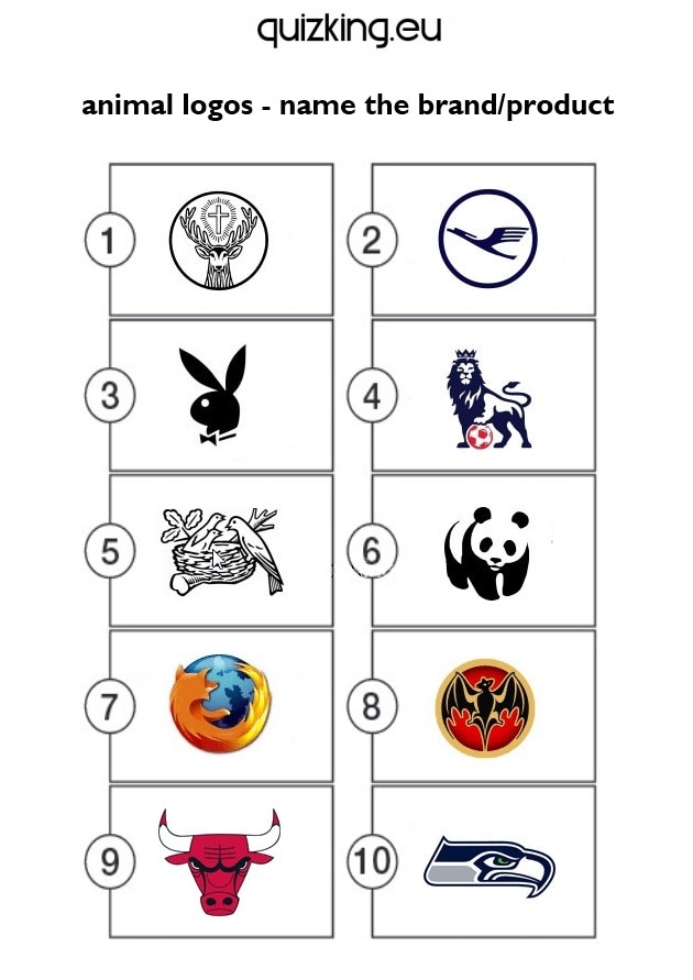 Animal logos - quizpics