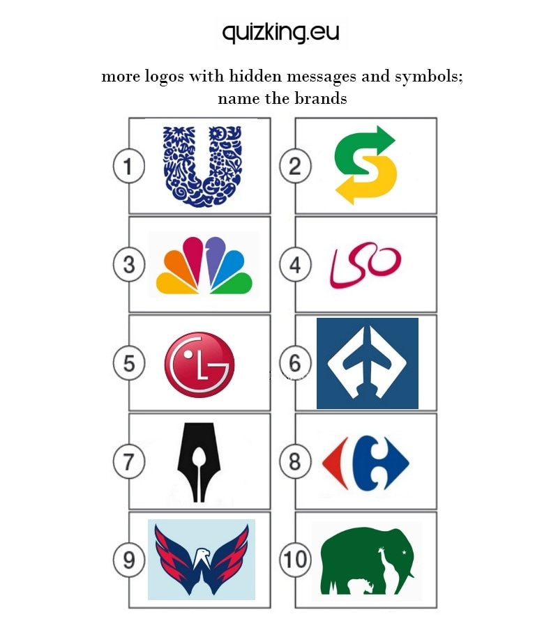 Hidden logos 2 - quizpics